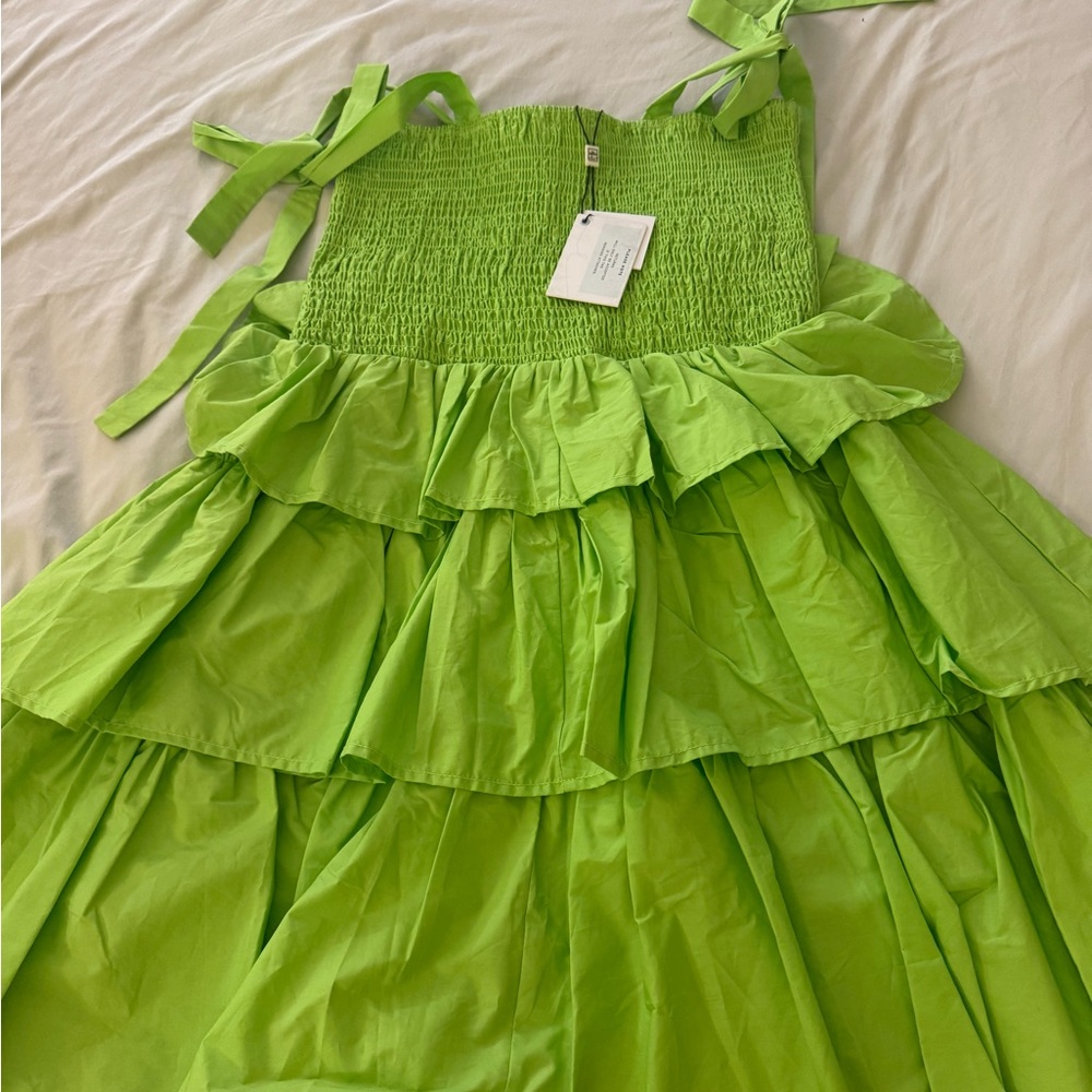 byEgreis neon green dress